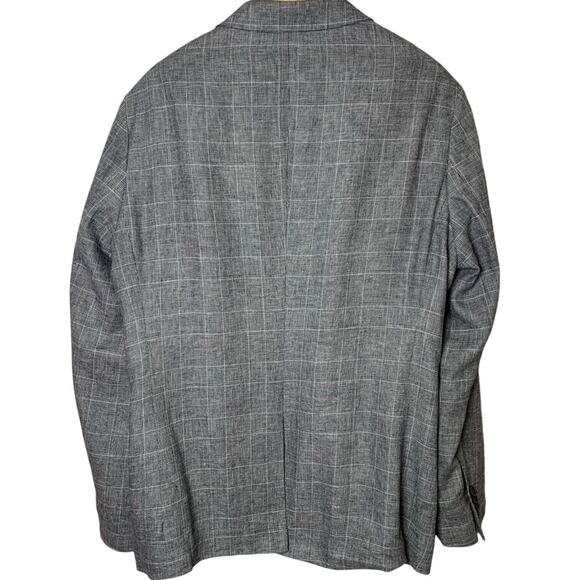 Banana Republic Sport Coat Men's Size 42 Regular Slim Fit Monochrome Plaid - Picture 3 of 7